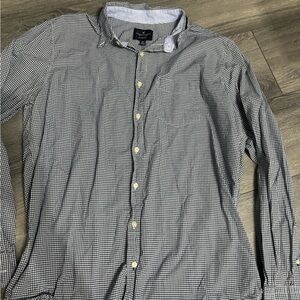 American Eagle Outfitters Black and White Gingham Shirt